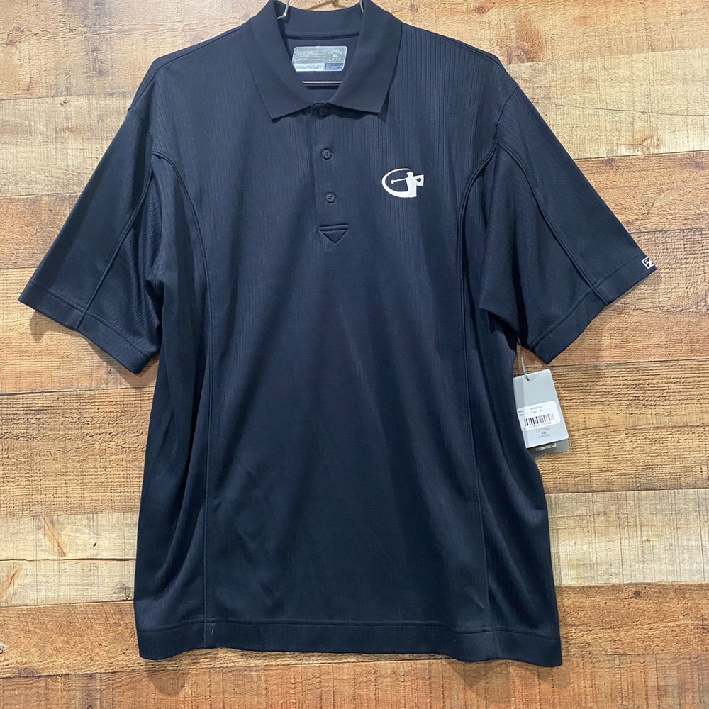 New With Tags Cutter and Buck Black Golf Polo Size Large